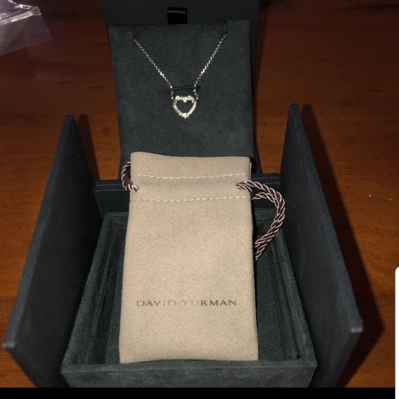 David Yurman Pave Diamond Heart necklace - Picture 1 of 7